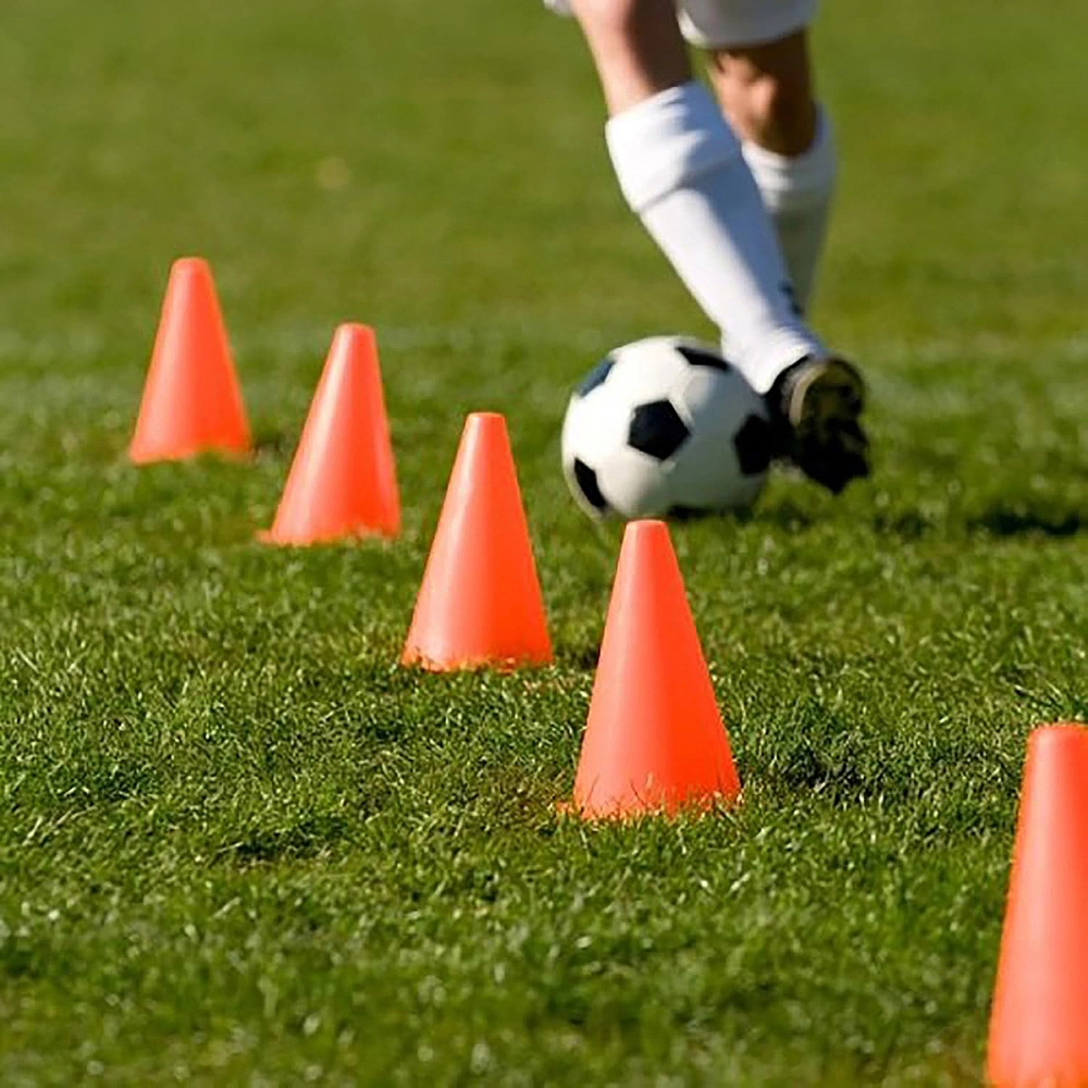 Cone Plástico Flexível Esportivo PVC Para Exercícios Atividades Físicas Treinamento Funcional HidroLight