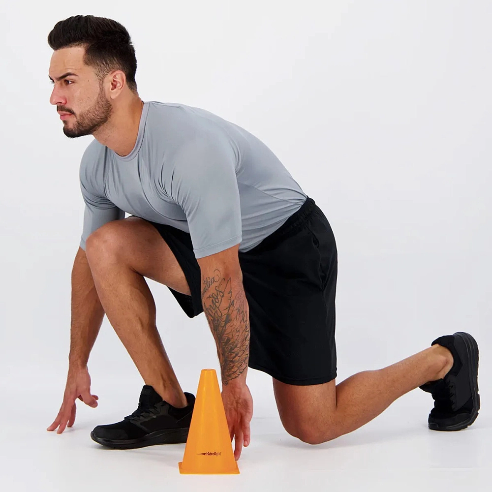 Cone Plástico Flexível Esportivo PVC Para Exercícios Atividades Físicas Treinamento Funcional HidroLight