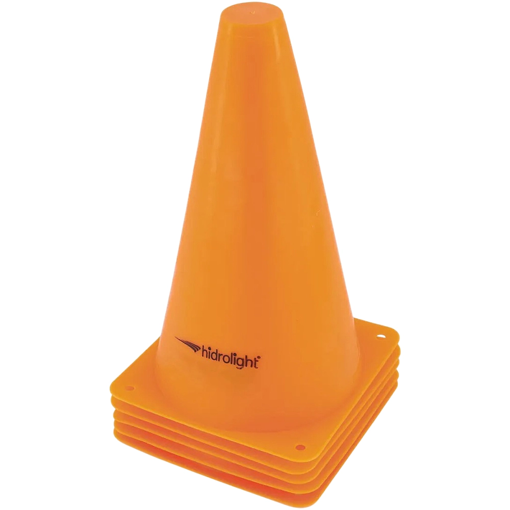Cone Plástico Flexível Esportivo PVC Para Exercícios Atividades Físicas Treinamento Funcional HidroLight