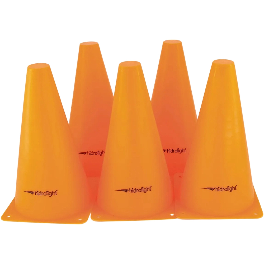 Cone Plástico Flexível Esportivo PVC Para Exercícios Atividades Físicas Treinamento Funcional HidroLight