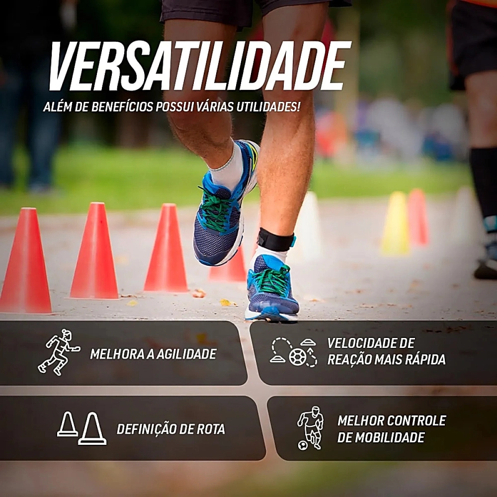 Cone Plástico Flexível Esportivo PVC Para Exercícios Atividades Físicas Treinamento Funcional HidroLight Kit Com 5 Unidades