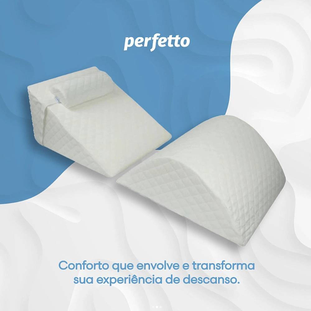 Conjunto Kit Almofadas Travesseiro Encosto Espuma Conforto Pós Operatório Cirúrgico Abdominoplastia Postura Perfetto 202213