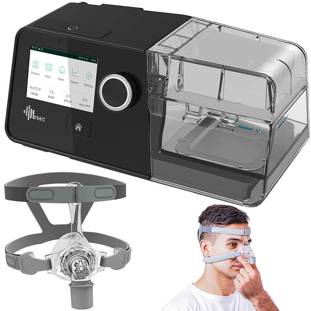 CPAP Automático Aparelho G3 A20 Com Umidificador E Wi-Fi  Apnéia Do Sono Prevenção Ronco BMC Com Mascara Nasal Ajustável Com 3 Tamanhos P M G 