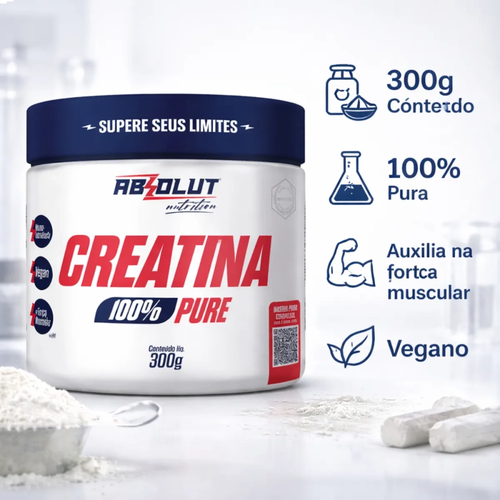 Creatina Monodesidratada 300G 100% Pura Absolut