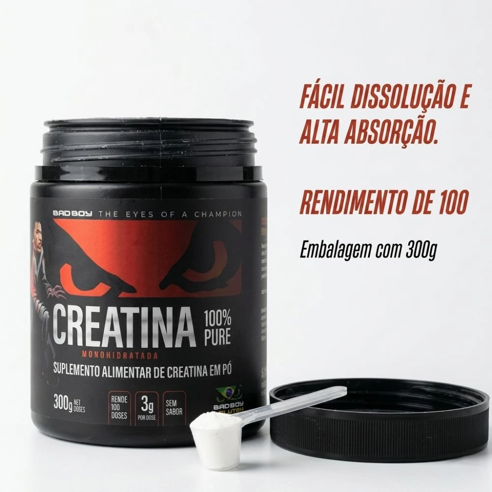 Creatina Monodesidratada 300g Pura Badboy