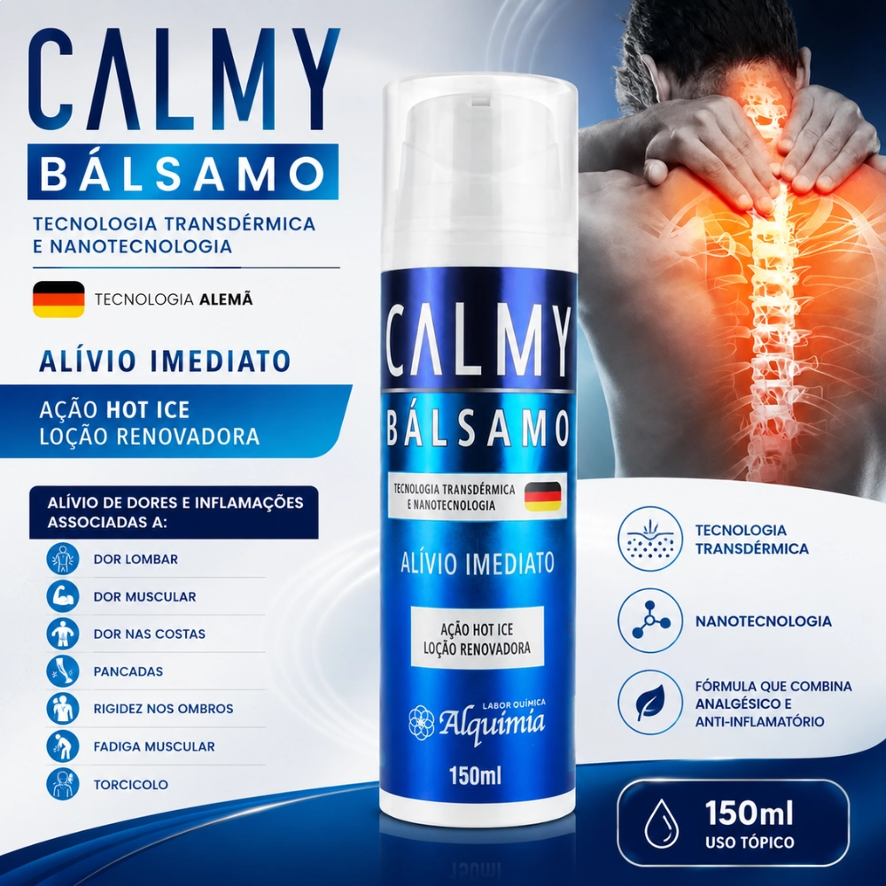Creme Loção Massageador Para Aíivio de Dor Calm Bálsamo 150ml Alquimia 