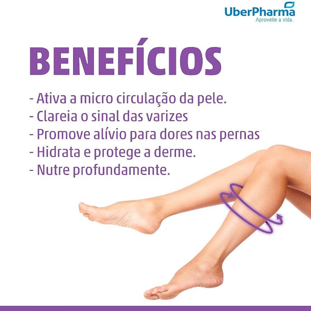 Creme Para Varizes Vasos Dores Inchaços Hidratante Protetor De Pele Dermatologico Venoxflam 300 ML