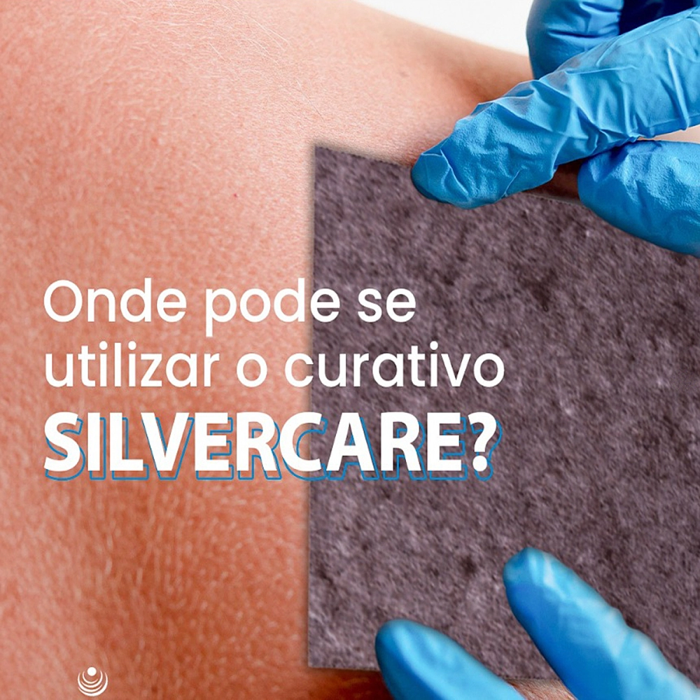Curativo De Fibras De Alginato De Cálcio Com Prata Ação Microbiano Absorção De Exsudato Silver Care 10 x 10 CM VitaMedic