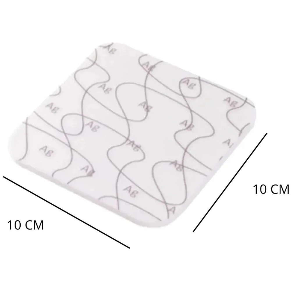 Curativo Estéril Espuma Não Aderente Com Prata Silver Soft Poliuretano Não Adesivo Hipoalérgica Antimicrobiana Absorção 