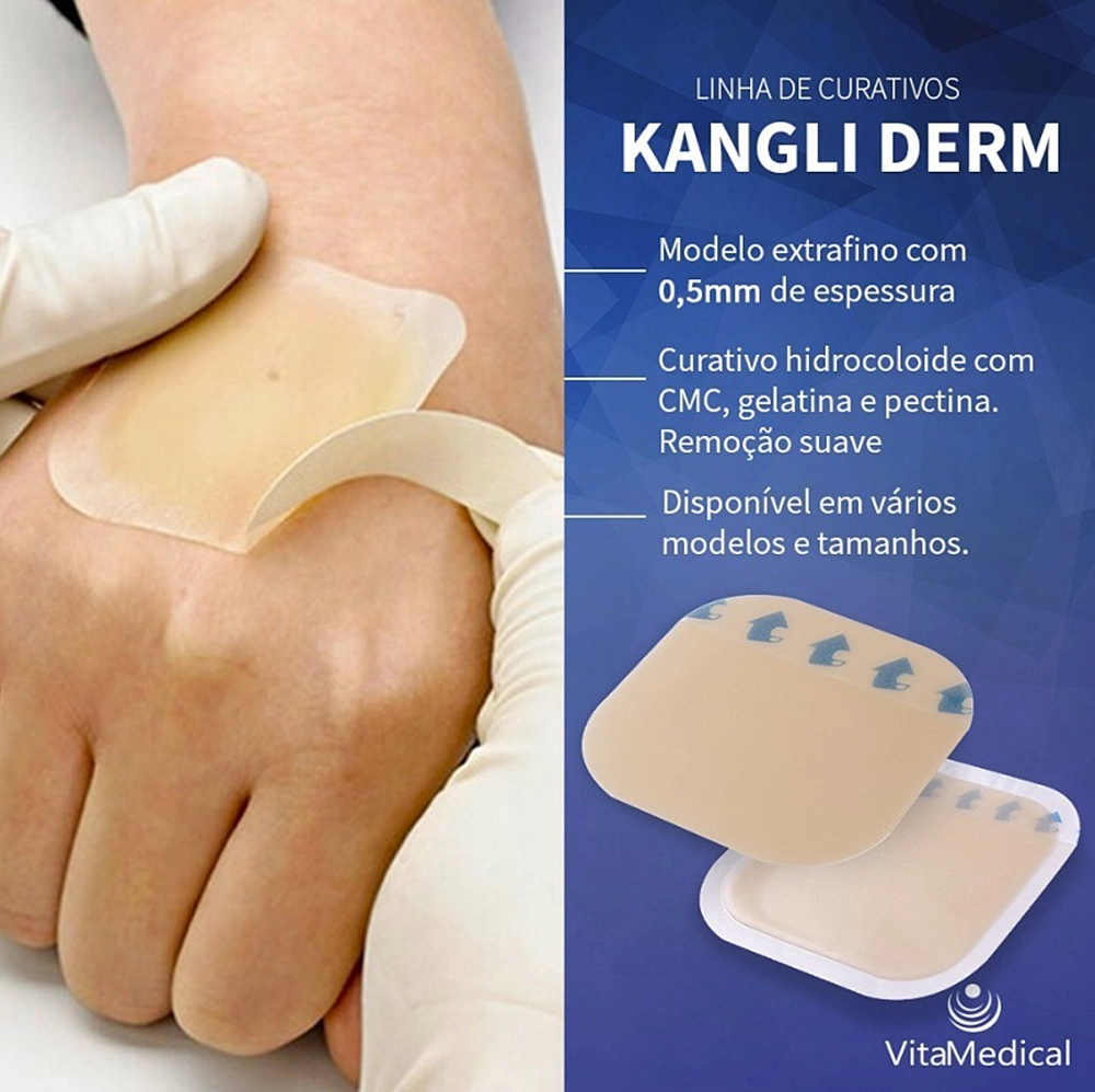 Curativo Hidrocolóide Kangli Derm Para Escara Lesão De Pele Ulcera De Pressão Queimadura Com Ou Sem Borda Alta Qualidade