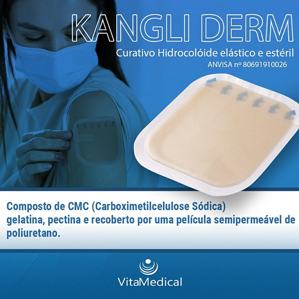 Curativo Hidrocolóide Kangli Derm Para Escara Lesão De Pele Ulcera De Pressão Queimadura Com Ou Sem Borda Alta Qualidade