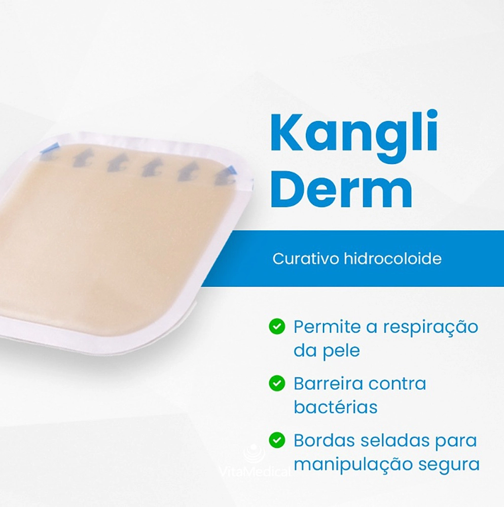 Curativo Hidrocolóide Kangli Derm Para Escara Lesão De Pele Ulcera De Pressão Queimadura Com Ou Sem Borda Alta Qualidade