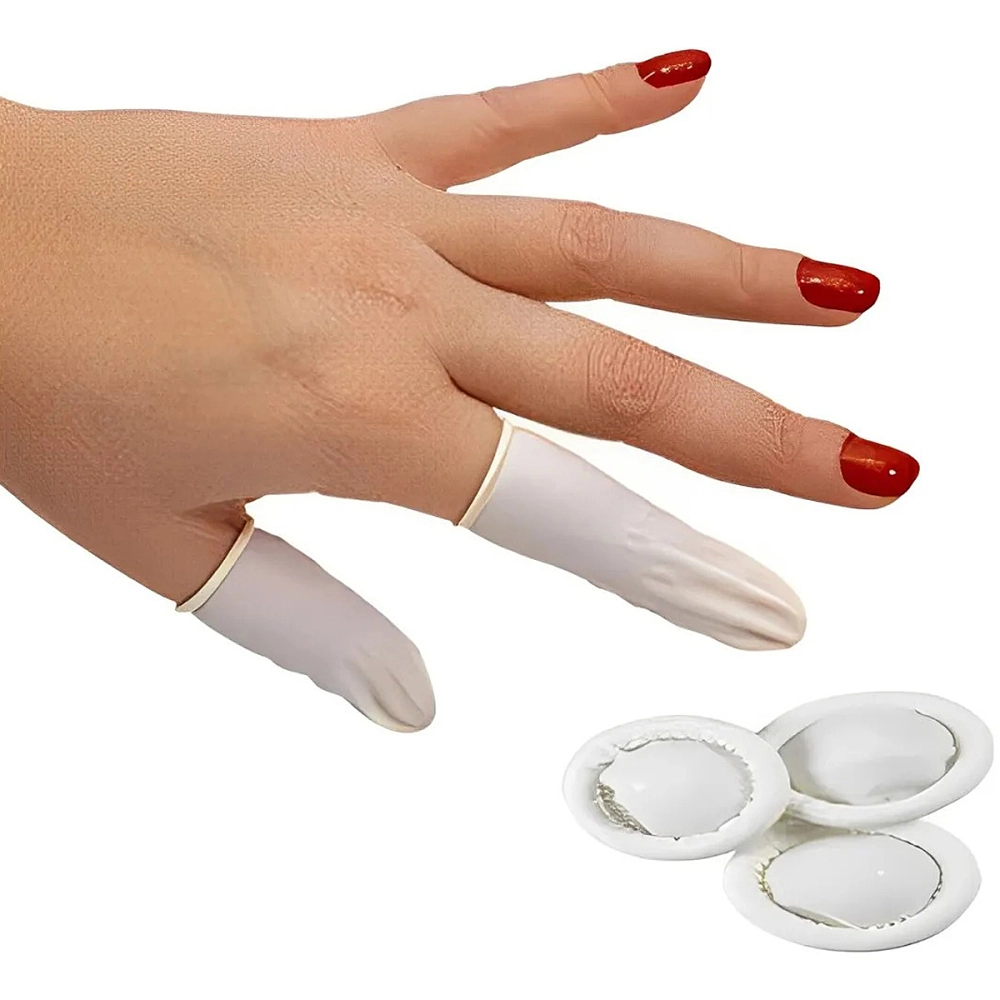 Dedeira de Látex Descartável Proteção para os Dedos 50 Unidades Santa Clara