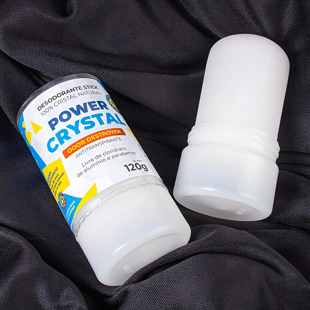 Desodorante antitranspirante Natural Pedra Sem Alumínio Stick 100% Power Cristal Ortho Pauher 120g