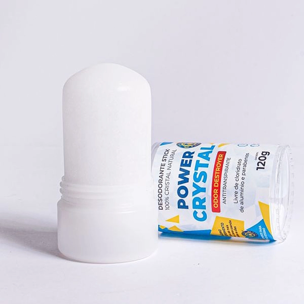 Desodorante antitranspirante Natural Pedra Sem Alumínio Stick 100% Power Cristal Ortho Pauher 120g