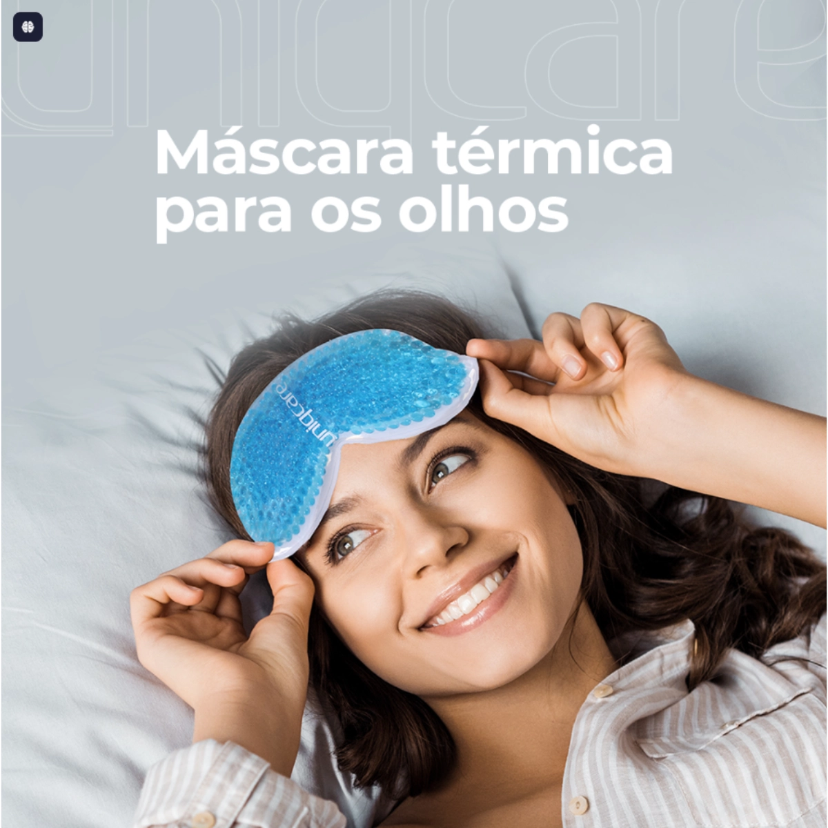Máscara Térmica de Gel para Olhos Fechados Uniqmed