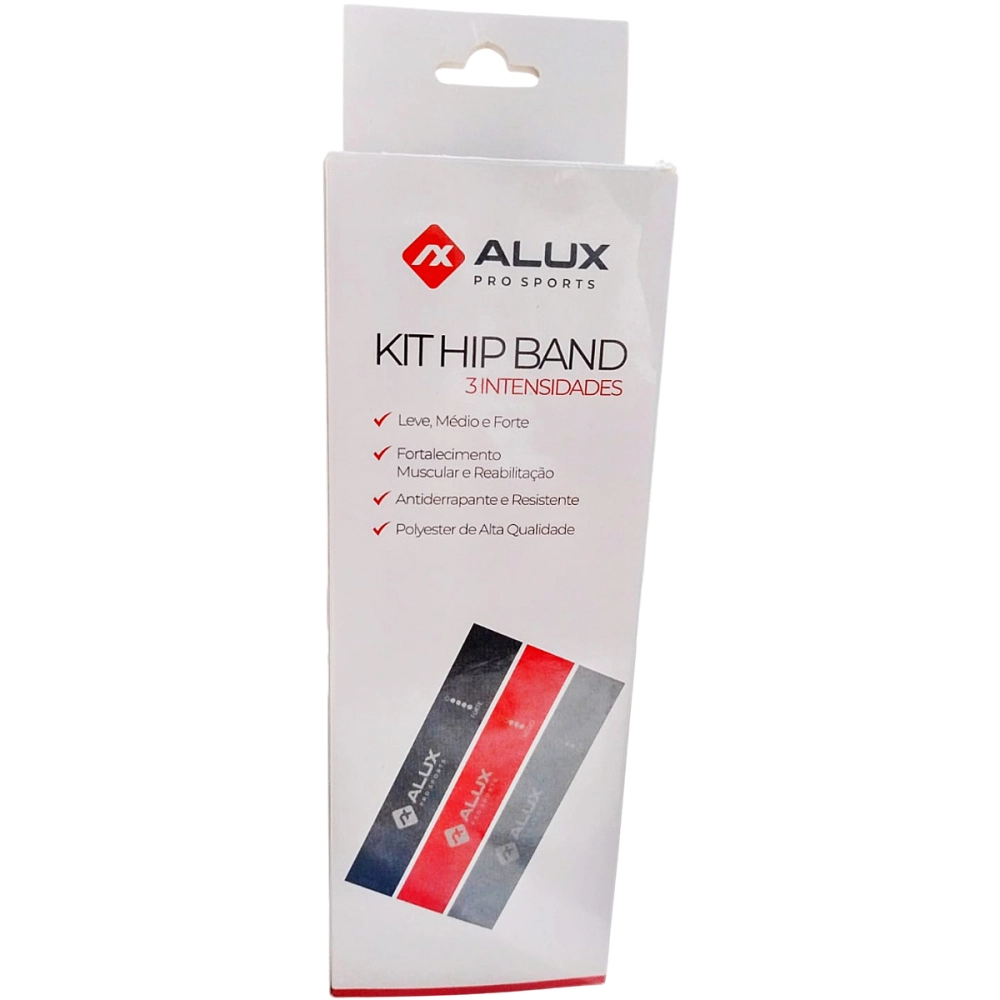 Faixa Elastica De Resistencia Em Tecido Para Atividades Fisicas Kit Com 3 Unidades Intensidades Leve Media Forte Hip Band Alux