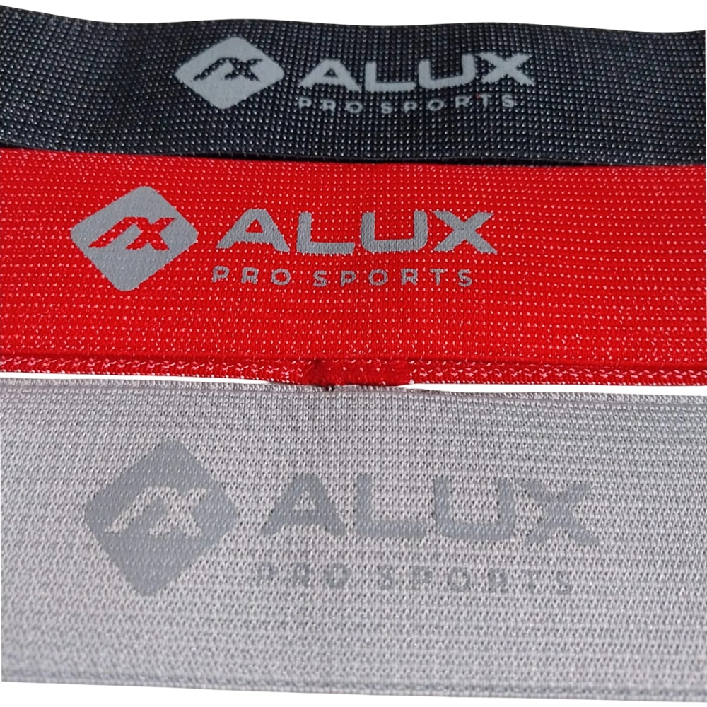 Faixa Elastica De Resistencia Em Tecido Para Atividades Fisicas Kit Com 3 Unidades Intensidades Leve Media Forte Hip Band Alux