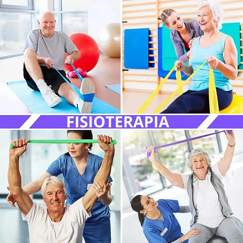 Faixa Elástica Fitness Para Exercícios Yoga Fisioterapia Elástico Funcional Treinamento Extensor ALUX PRO SPORTS  