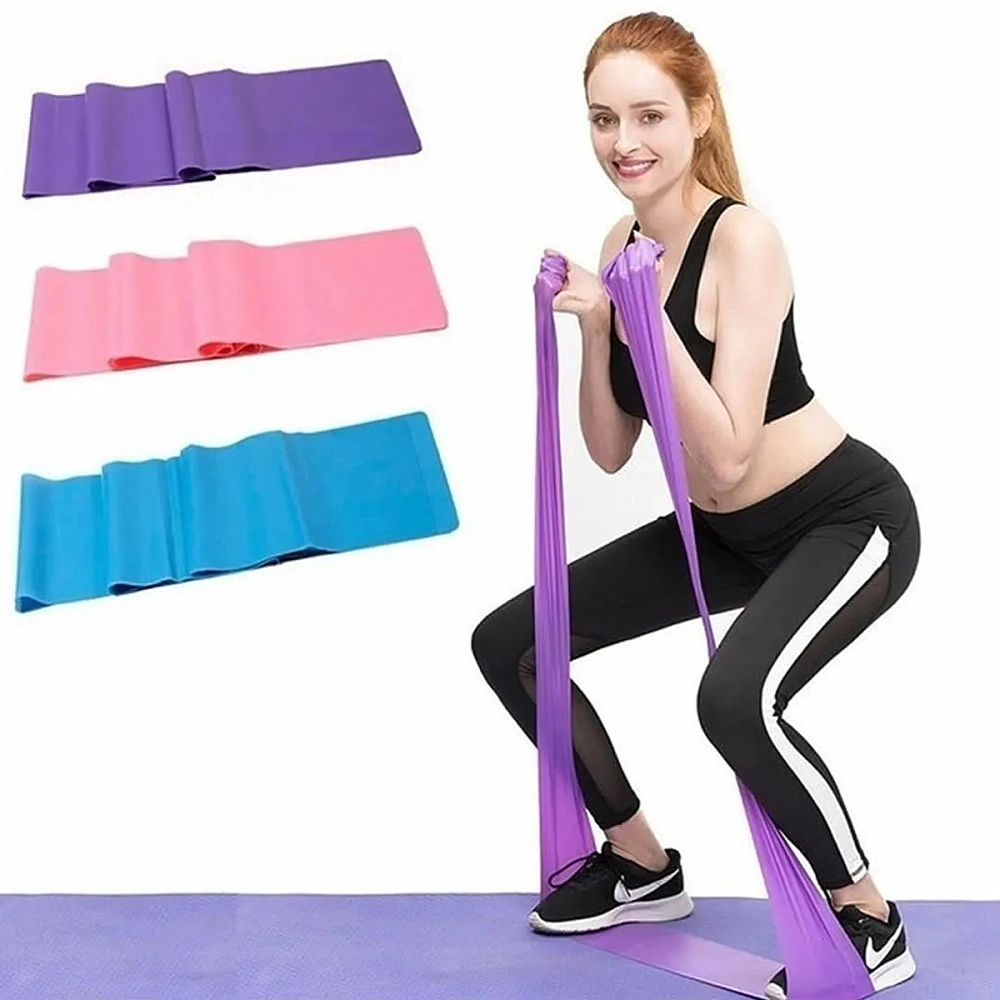 Faixa Elástica Fitness Para Exercícios Yoga Fisioterapia Elástico Funcional Treinamento Extensor ALUX PRO SPORTS  