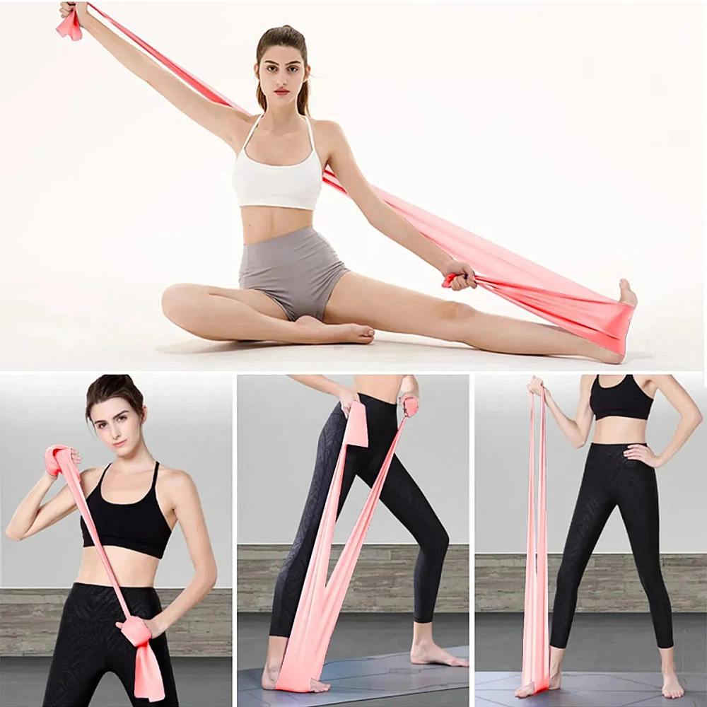 Faixa Elástica Fitness Para Exercícios Yoga Fisioterapia Elástico Funcional Treinamento Extensor ALUX PRO SPORTS  