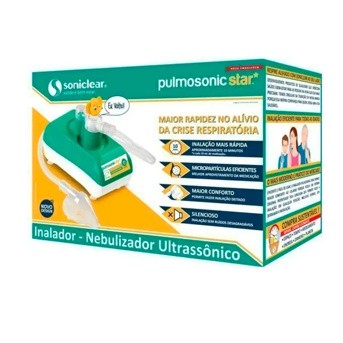 Inalador Nebulizador Pulmosonic Ultrassônico Star Soniclear
