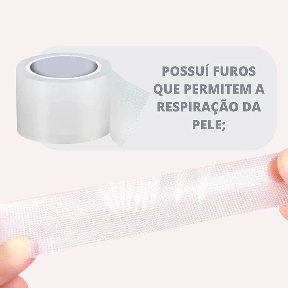 Fita Protetora Discreta Para Os Pes Calcanhar Transparente Respiravel Flexivel 25MM x 3M Missner