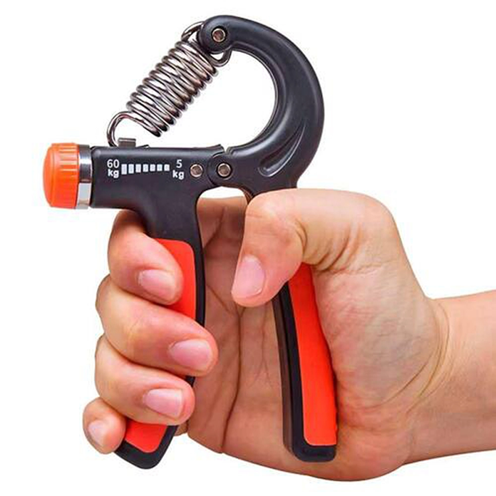 Hand Grip Com Mola Ajustável De Intensidade 5 A 60Kg Fortalecedor Antebraço Punho Fisioterapia Fitness Com Contador Alux