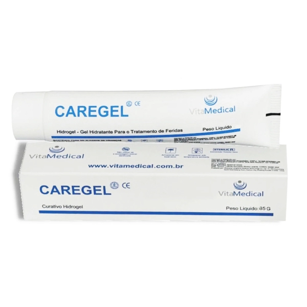 Hidrogel Gel Hidratante Curativo Para Tratamento De Feridas Pomada 85 Gramas Caregel Vita Medical