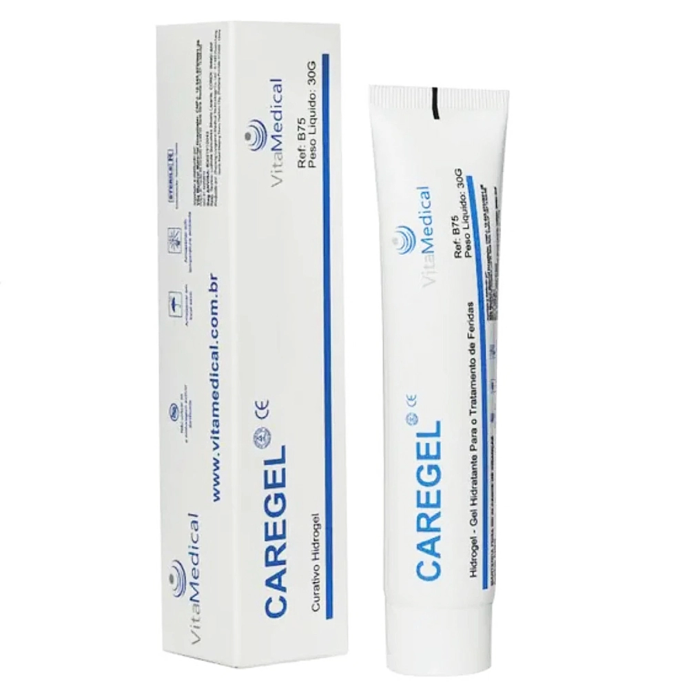 Hidrogel Gel Hidratante Curativo Para Tratamento De Feridas Pomada 85 Gramas Caregel Vita Medical