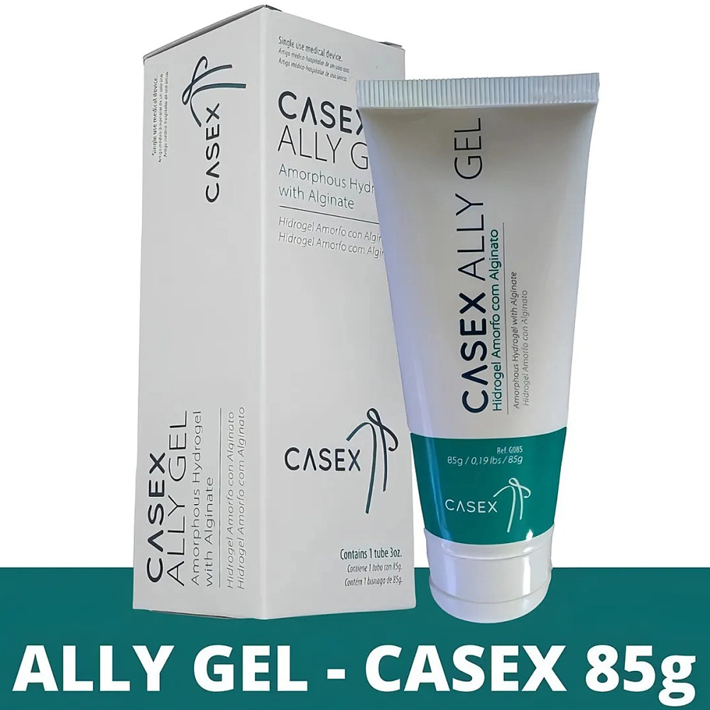 Hidrogel Pomada Hidratante Gel AllyGel Para Tratamento De Feridas Amorfo Curativo Com Alginato 85 Gramas Casex