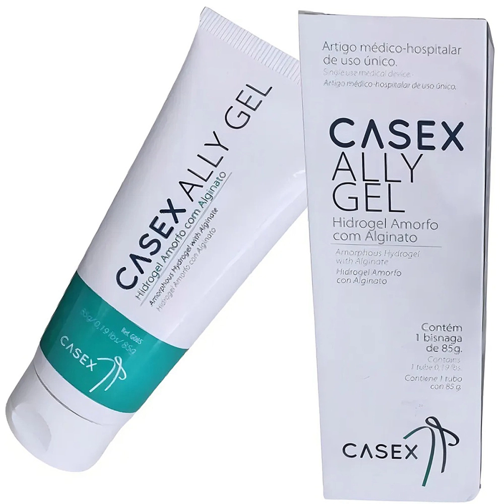 Hidrogel Pomada Hidratante Gel AllyGel Para Tratamento De Feridas Amorfo Curativo Com Alginato 85 Gramas Casex