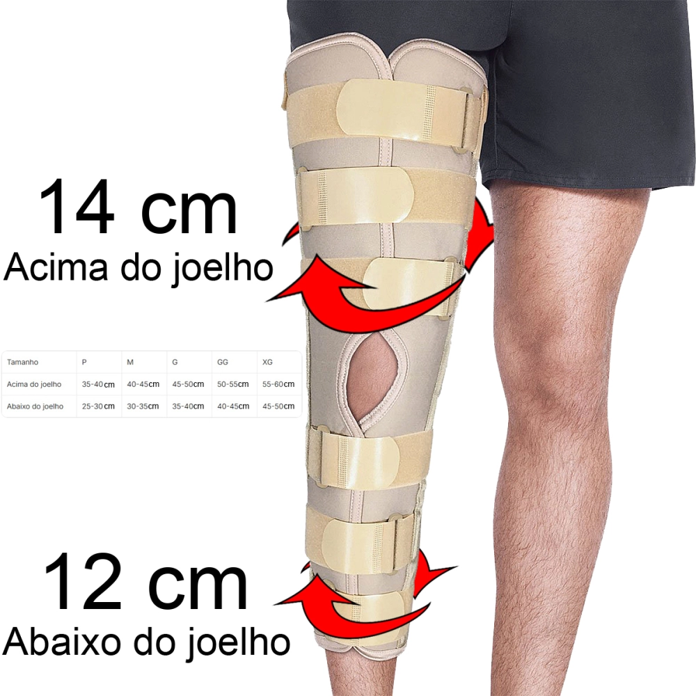 Imobilizador Estabilizador de Joelho Ajustavel Regulavel 50 cm KS0118 Kestal