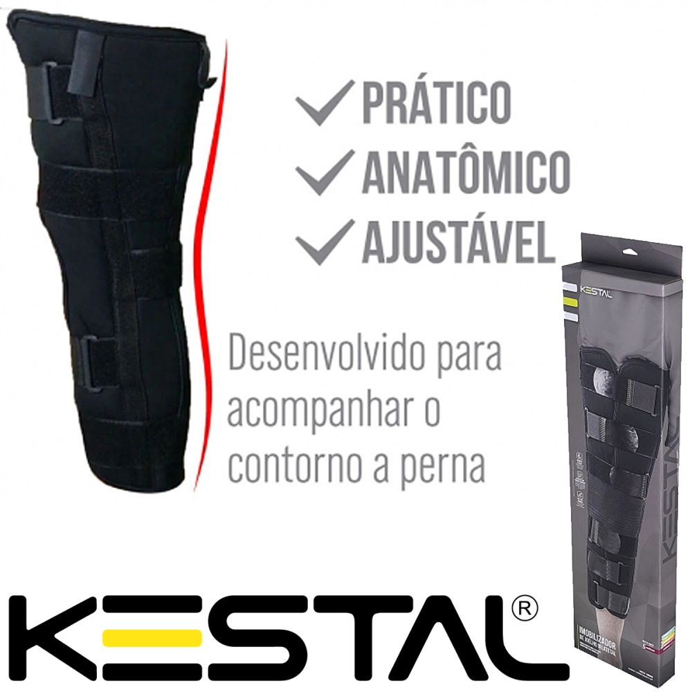 Imobilizador Estabilizador de Joelho Ajustavel Regulavel 60 cm KS0118 Kestal