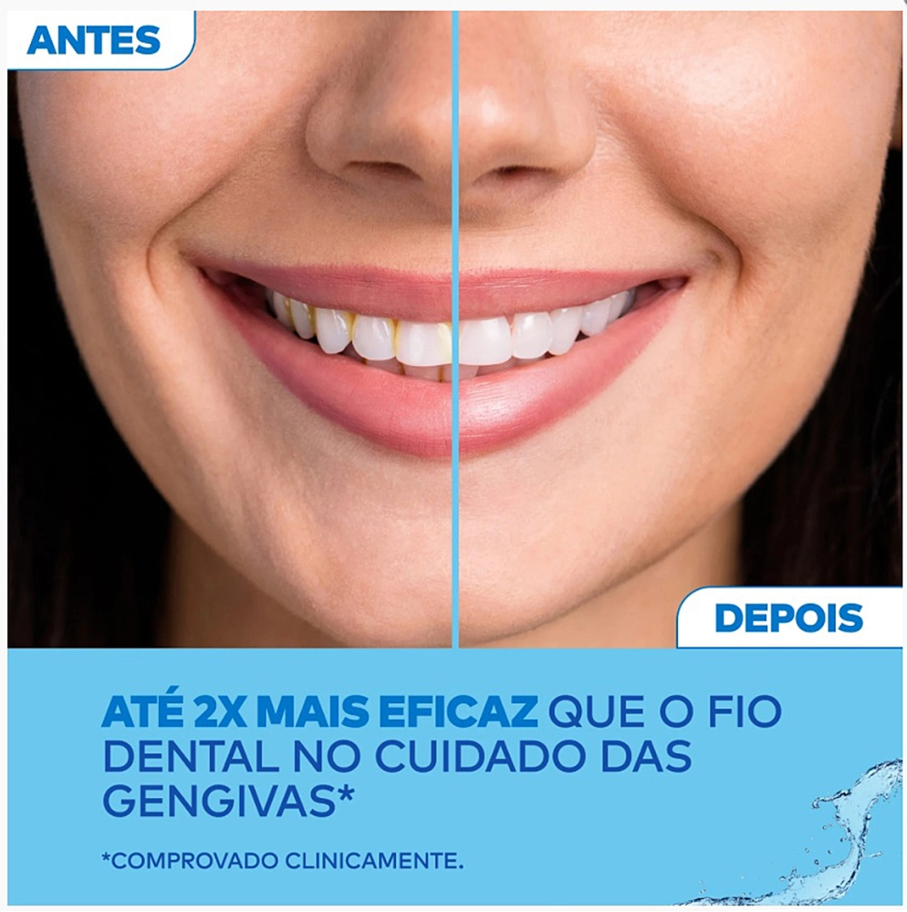 Irrigador Aparelho de Limpeza Higiene Bocal Oral Dental Elétrico Portátil USB Bivolt 177 ml Waterpik Cordless Enhance WF21 