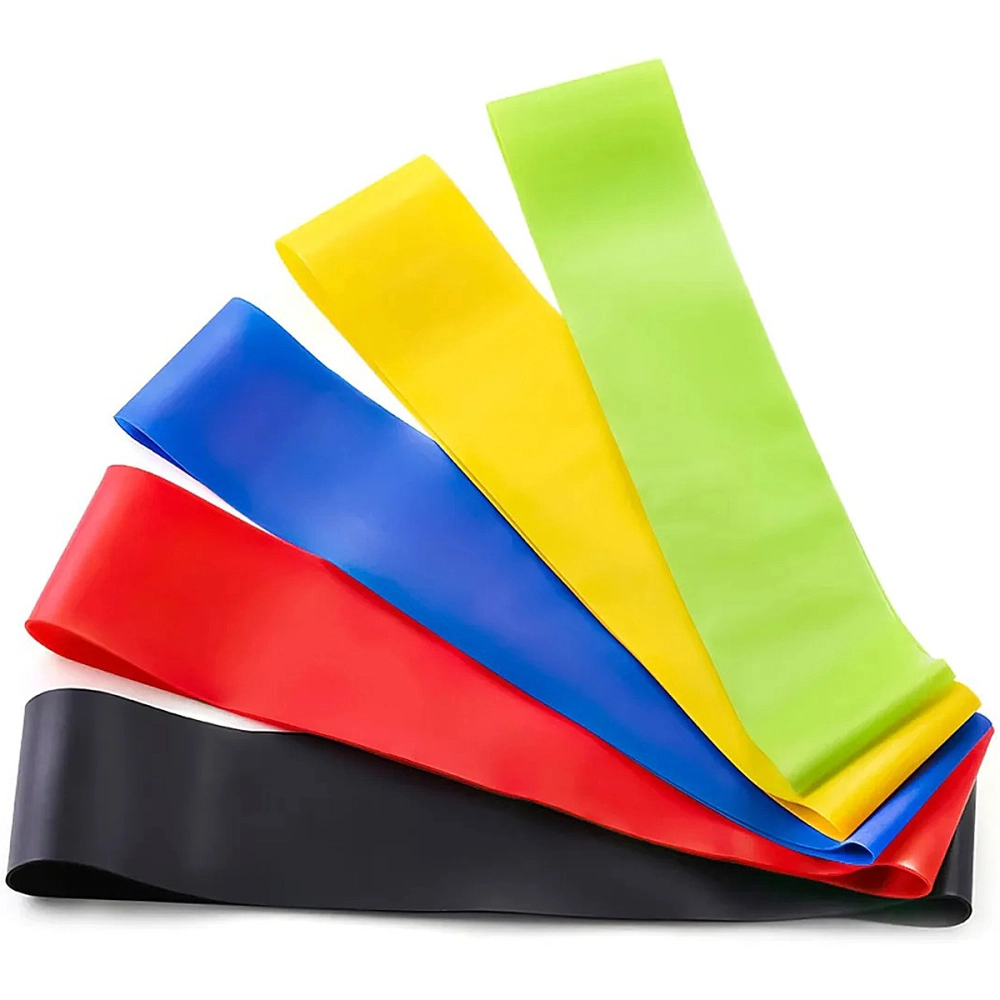 Kit 5 Faixas Elástica Treino Mini Super Band Fisioterapia Exercício Extensor Academia Alux