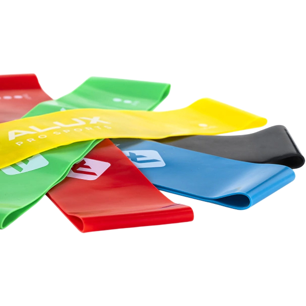 Kit 5 Faixas Elástica Treino Mini Super Band Fisioterapia Exercício Extensor Academia Alux