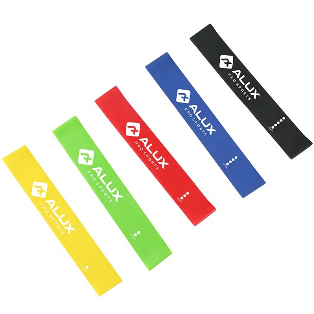 Kit 5 Faixas Elástica Treino Mini Super Band Fisioterapia Exercício Extensor Academia Alux