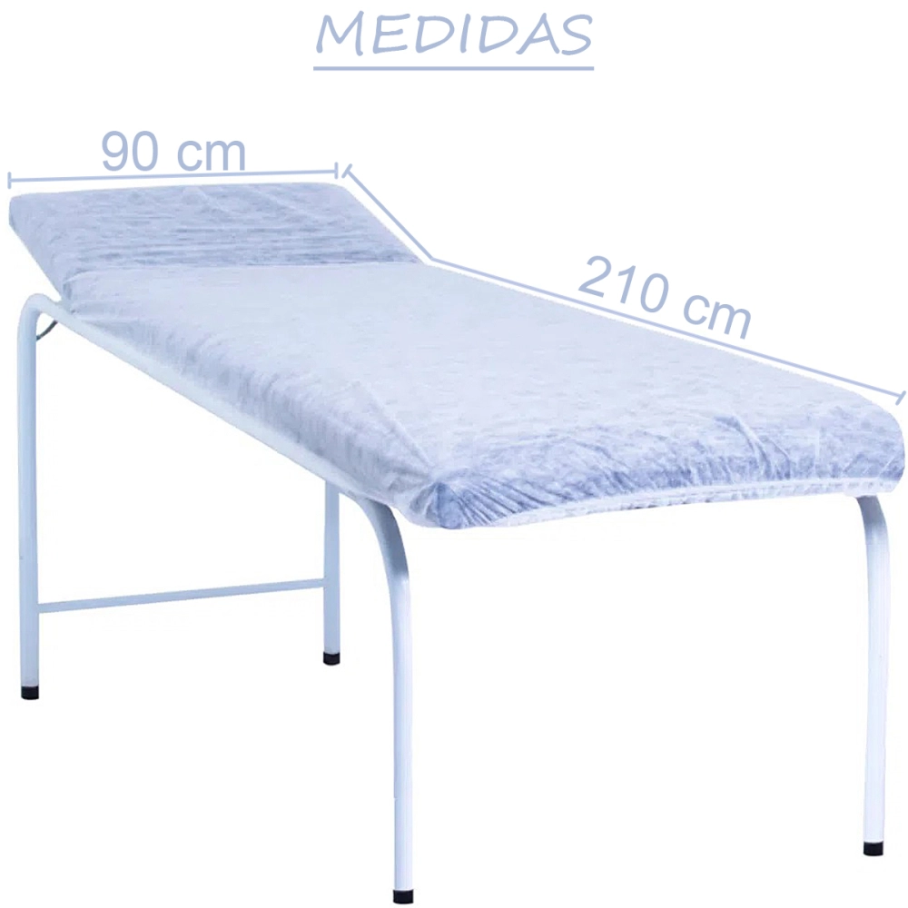 Lençol Descartavel TNT Com Elastico Premium 20gm Branco 210 x 90cm 10 Unidades Protdesc