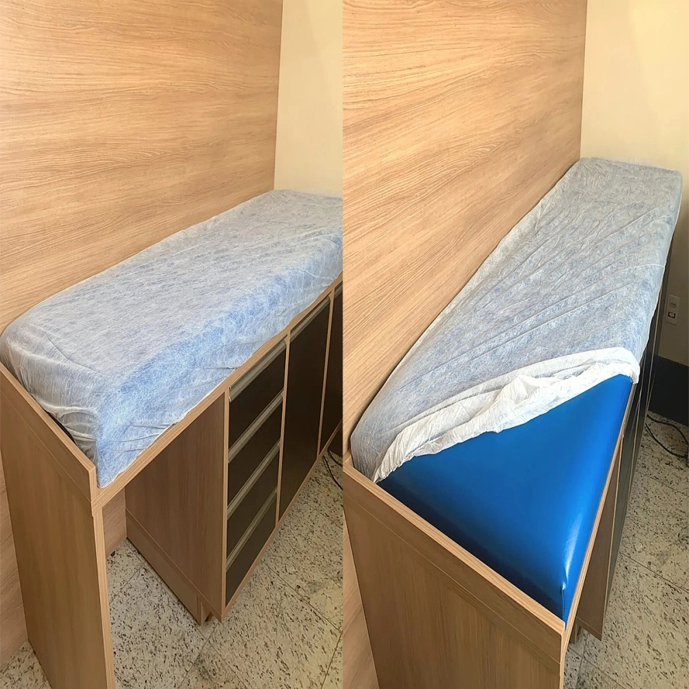 Lençol Descartavel TNT Com Elastico Premium 20gm Branco 210 x 90cm 10 Unidades Protdesc