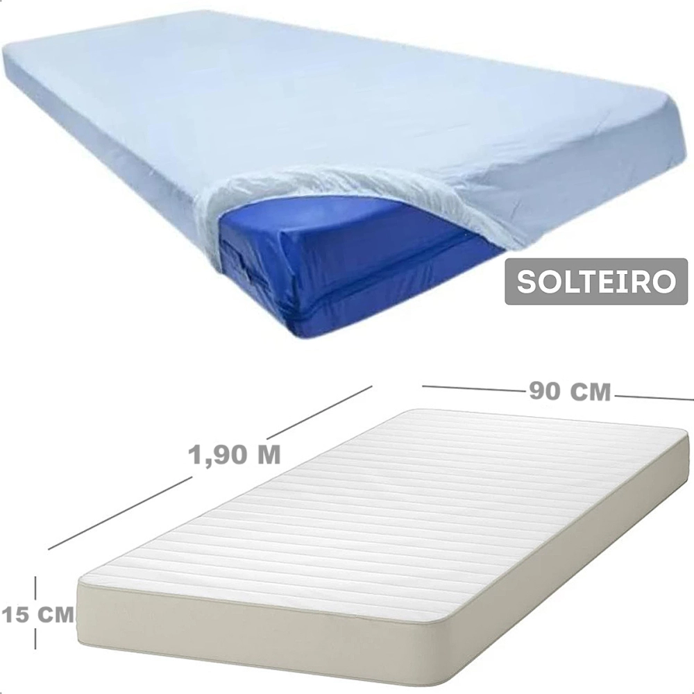 Lençol Impermeavel com Elastico Resistente a Liquidos Vapt Vupt Solteiro