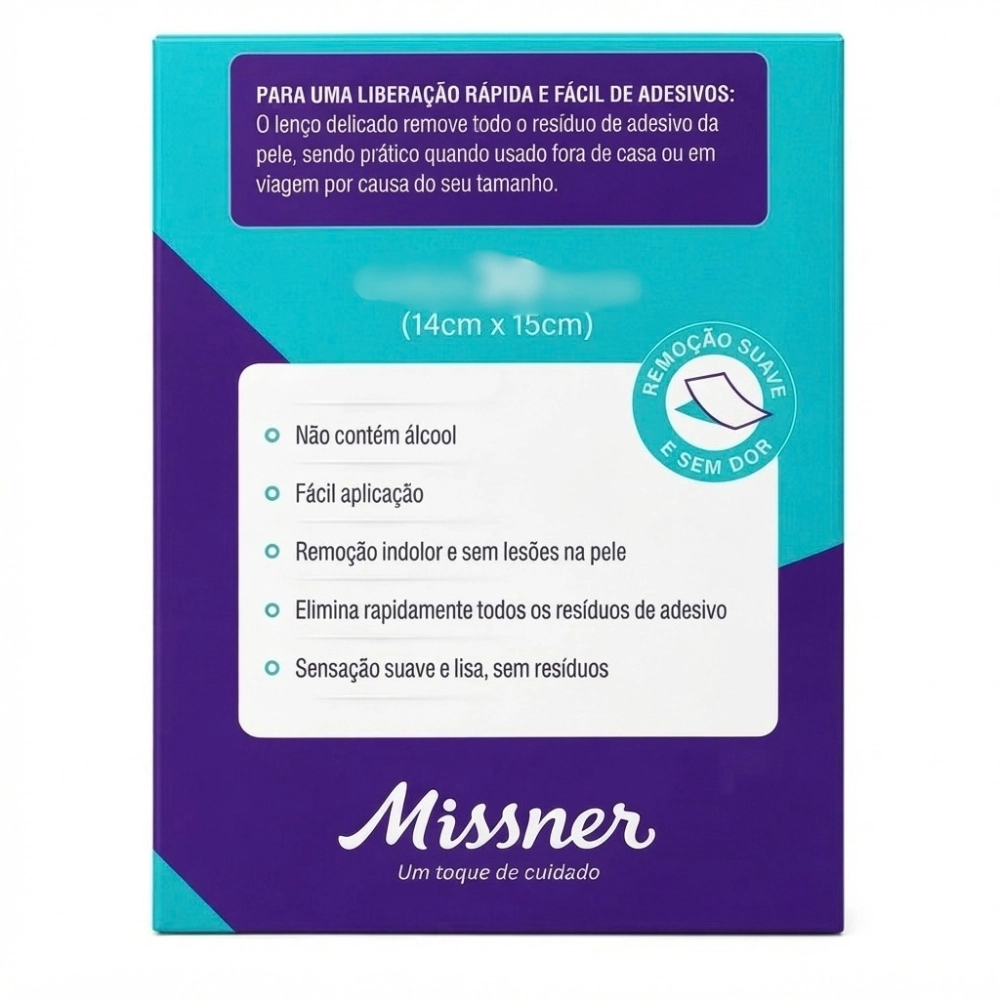 Lenço Removedor de Adesivo 14cmx15cm Unidade Derma Protect Missner 