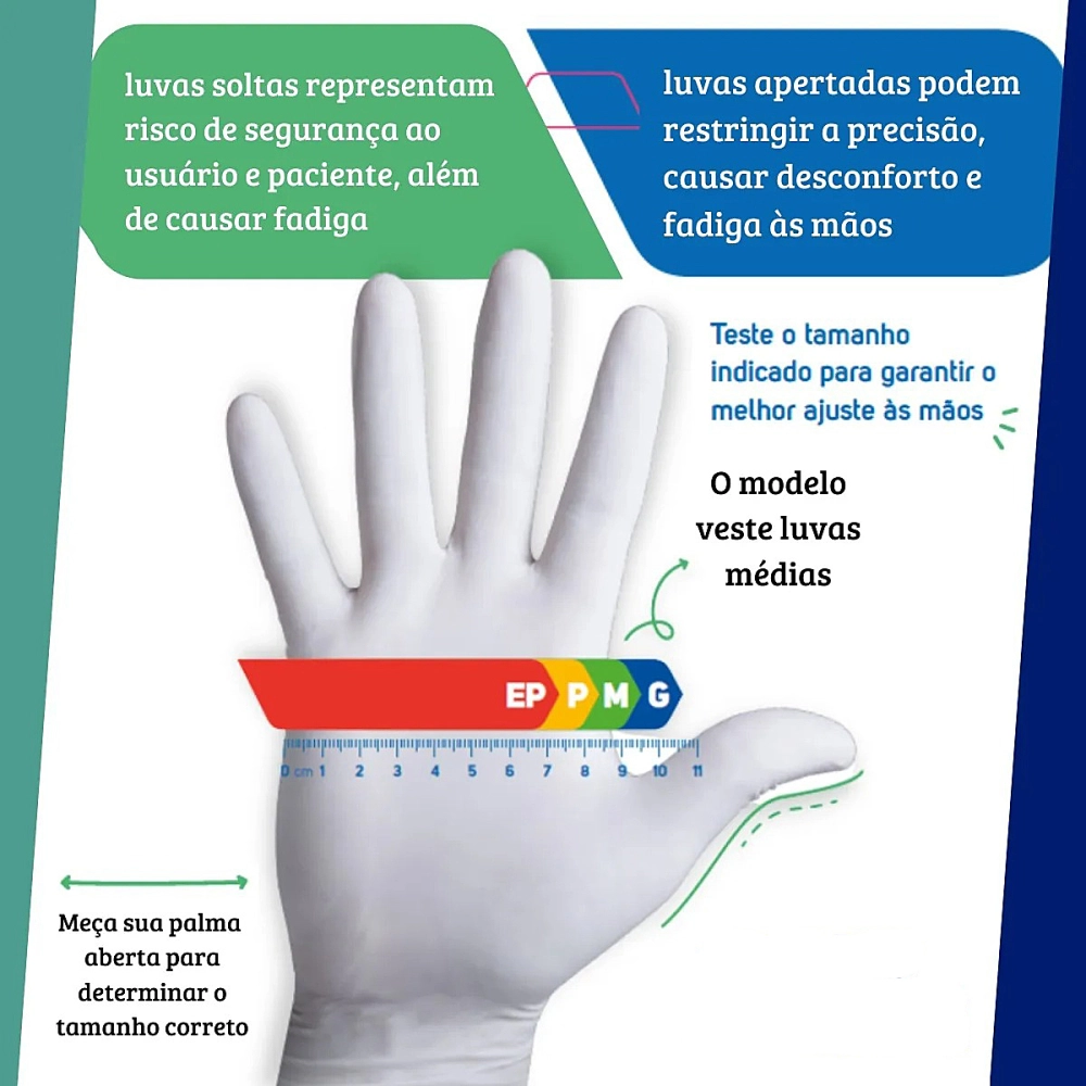 Luva Descartável Coloridas Resistente Para Procedimentos Látex Premium Com Pó Caixa Com 100 Unidades Unigloves