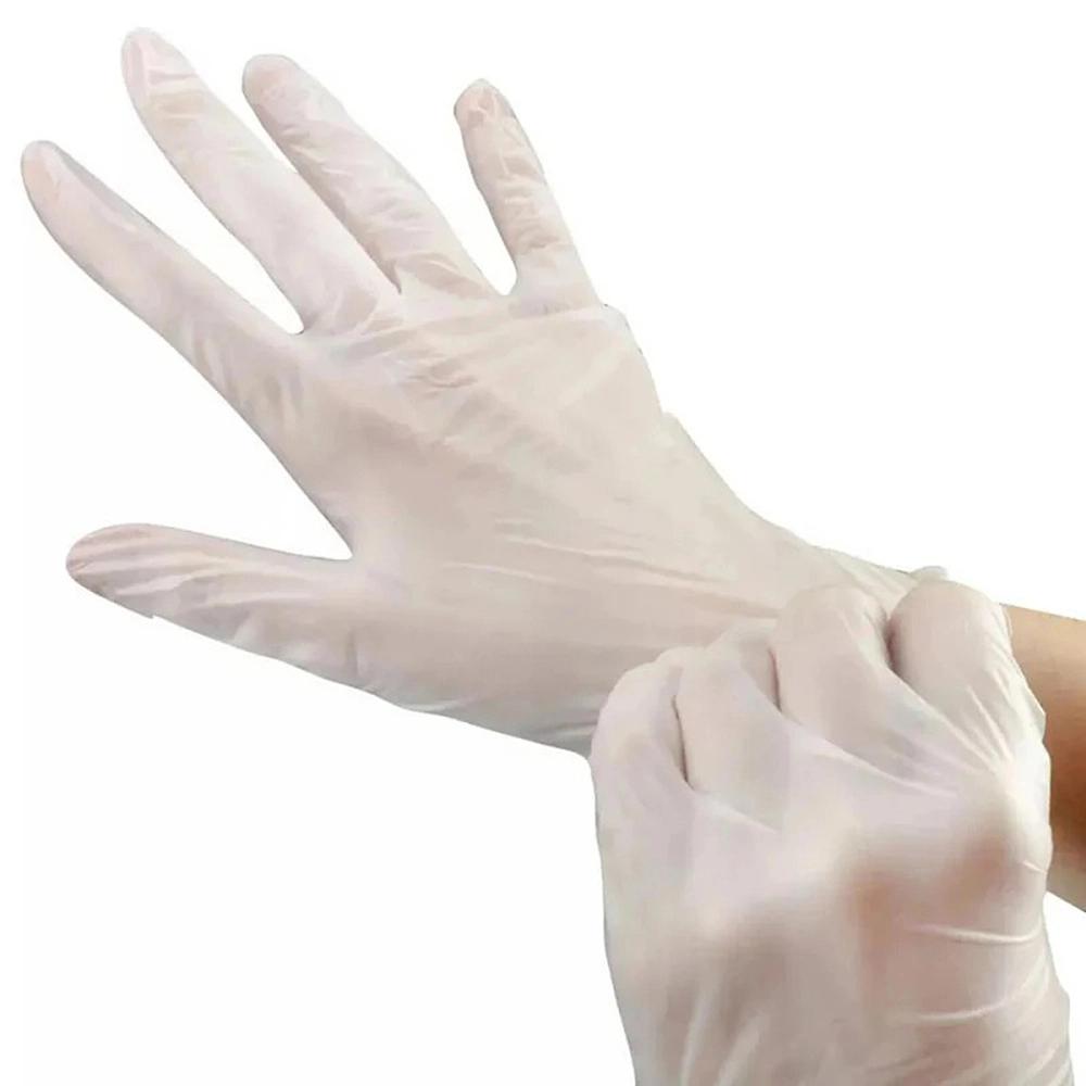 Luva Descartável Látex Para Procedimento Não Cirúrgico Lisa Sem Pó Uso Geral Branca 100 Unidades Medix