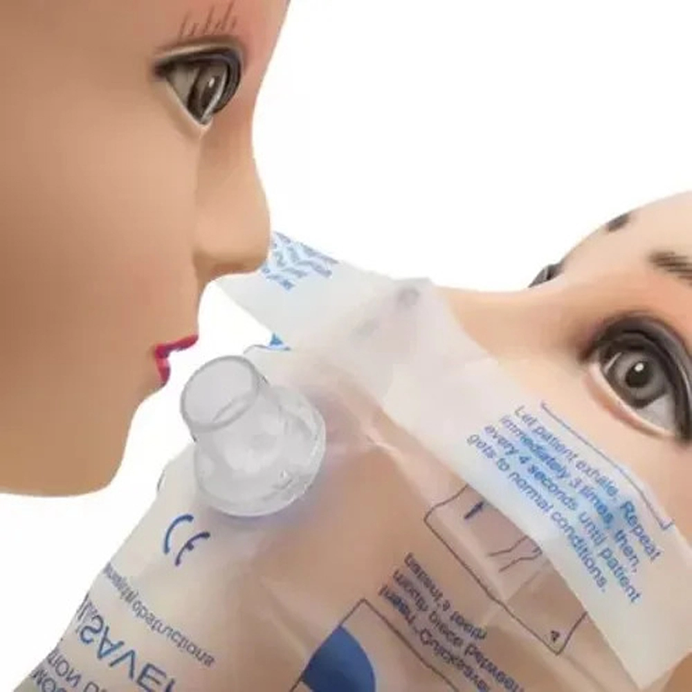 Máscara De RCP Descartável Ressuscitador Cárdio Pulmonar Ortoplus Kit Com 3 Unidades