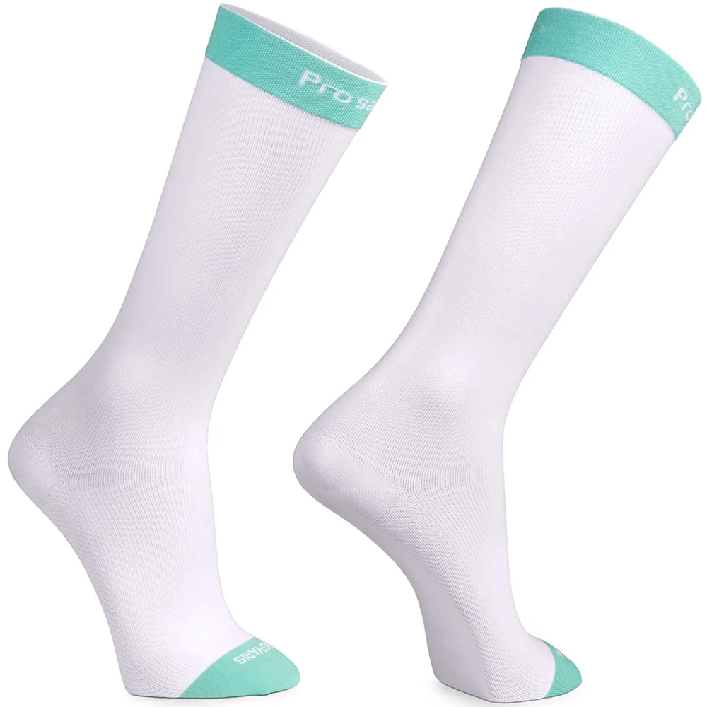 Meia De Compressão Suave Graduada 3/4 Pró Saúde Branca 15-20 mmHg Unissex Sigvaris