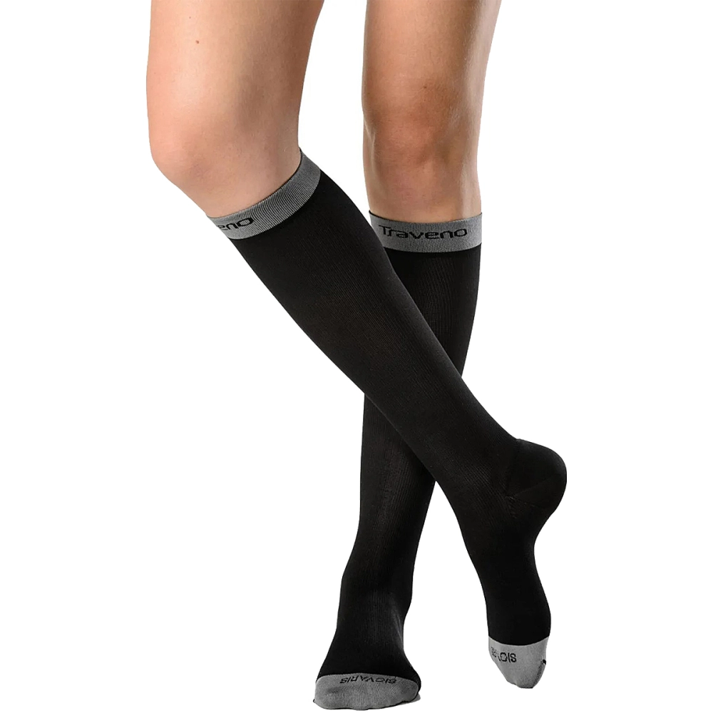 Meia Para Viagem 3/4 Compressão Suave Traveno Fechada Evita Inchaço Unissex Sigvaris