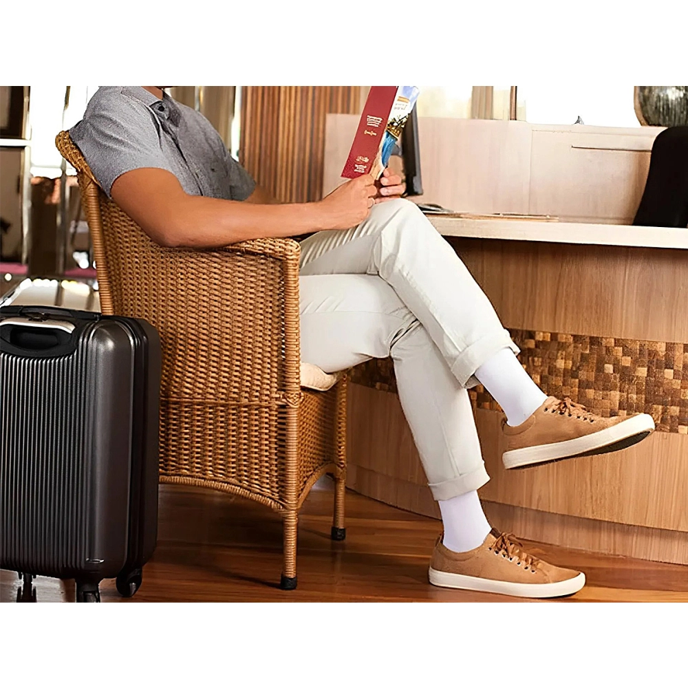 Meia Para Viagem 3/4 Compressão Suave Traveno Fechada Evita Inchaço Unissex Sigvaris