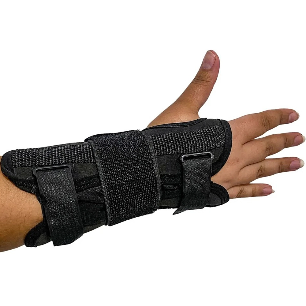 Munhequeira Com Tala Imobilizadora Unilateral Ajustavel Ortese Para Punho Mao Pulso Unissex Hidrolight