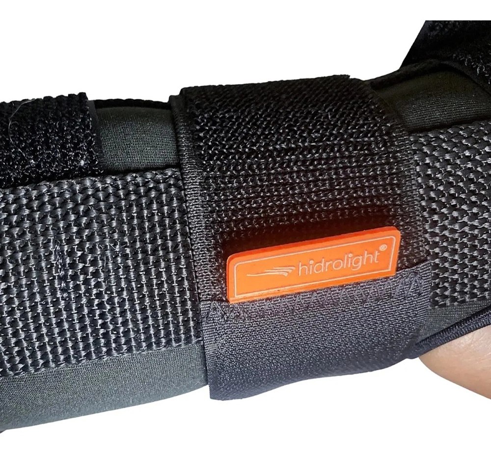 Munhequeira Com Tala Imobilizadora Unilateral Ajustavel Ortese Para Punho Mao Pulso Unissex Hidrolight